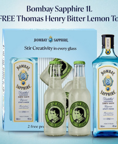 Bombay Sapphire + 2 Thomas Henry Bitter Lemon Gift Box