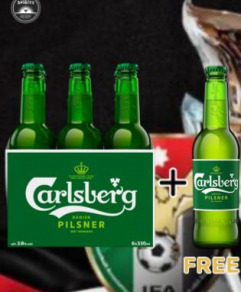 Carlsberg Beer Botl ( 33cl ) Six - Pack + 1 Free