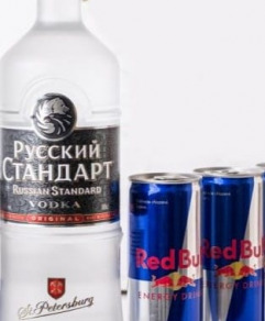 Russian Standard + 2 red bull (1L)