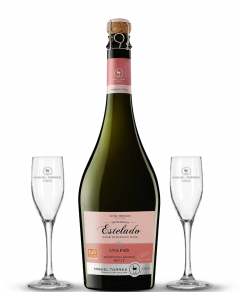 Santa Digna - Estelado Rose Sparkling + 2 Sparkling Wine Glasses (75 cl)